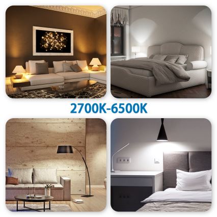 Set of 4 Smart Dimmable RGBW LED GU10/4.9W/230V 2700-6500K - Aigostar