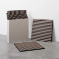Set of 4 VASAVIK 60 x 60 cm Acoustic Wall Panels, Walnut
