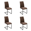 Set of 4 VIVIEN dining chairs, brown