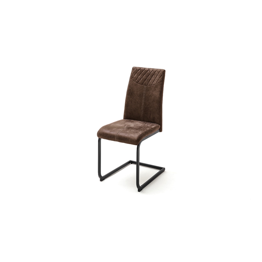 Set of 4 VIVIEN dining chairs, brown