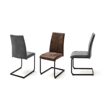 Set of 4 VIVIEN dining chairs, brown