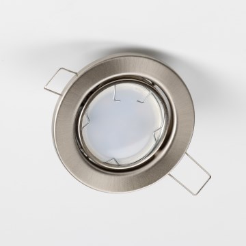 SET of 5 bathroom recessed downlights 1xGU10/4W/230V IP23 matte chrome