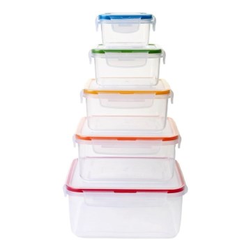Set of 5 LOCK food storage containers