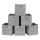 Set of 6 CURAN storage boxes 30x30x30 cm grey