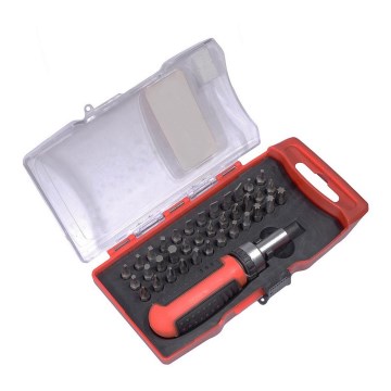 Set of bits with ratchet screwdriver 37 pcs