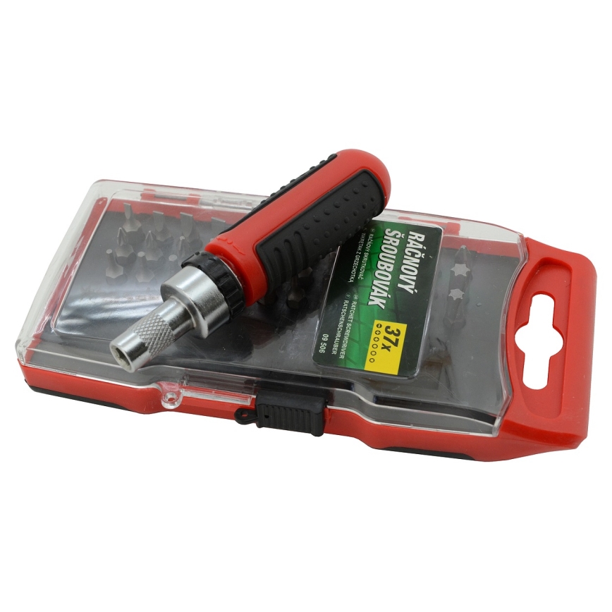 Set of bits with ratchet screwdriver 37 pcs