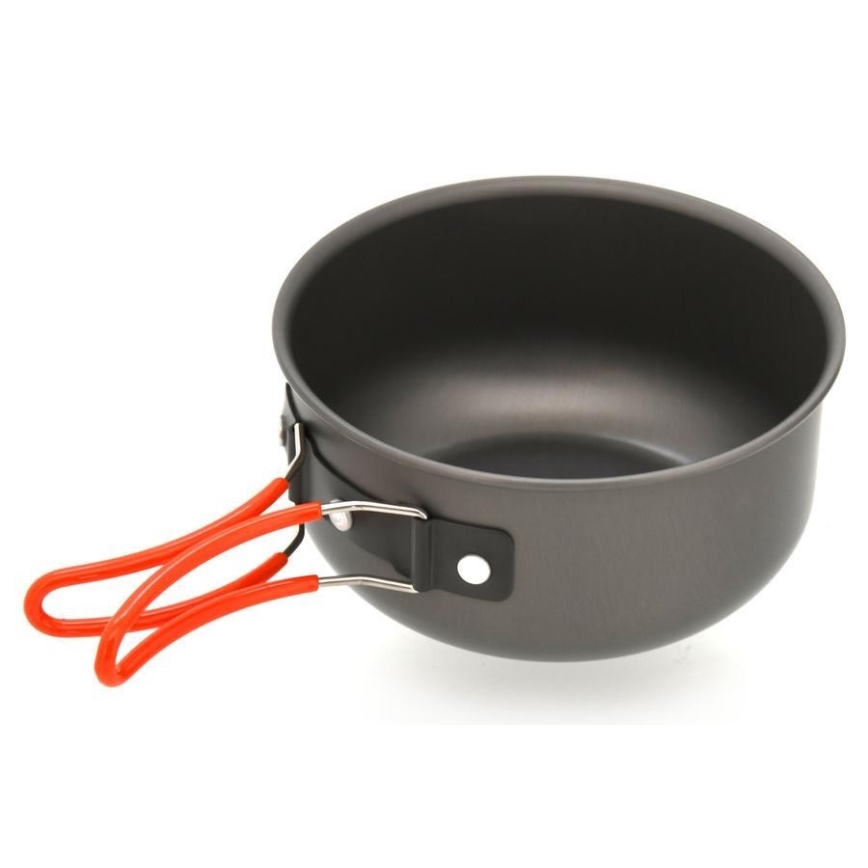 Set of camping cookware with a sponge 4pcs