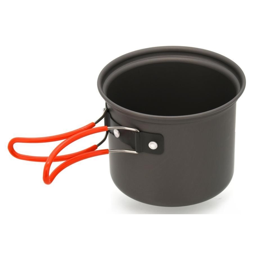 Set of camping cookware with a sponge 4pcs