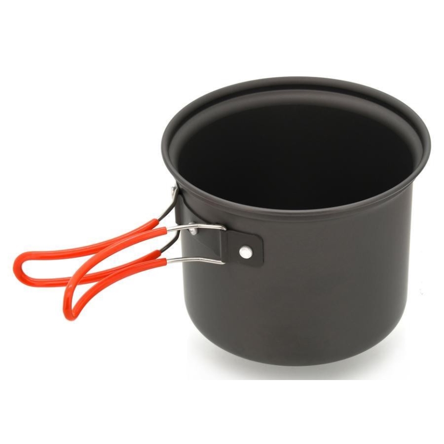 Set of camping cookware with a sponge 4pcs