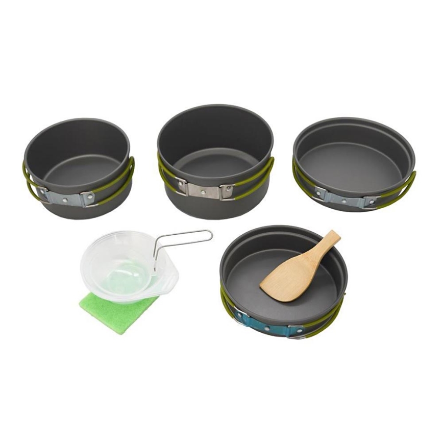 Set of camping cookware with accessories 9pcs