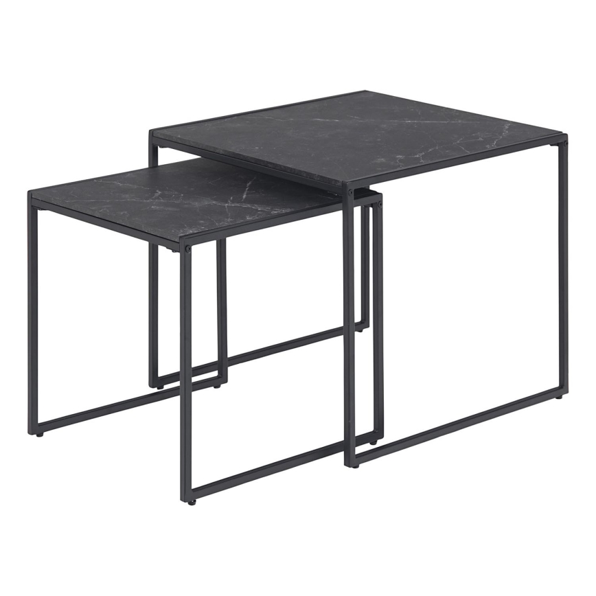 Set of coffee tables ALMA 2 pcs anthracite