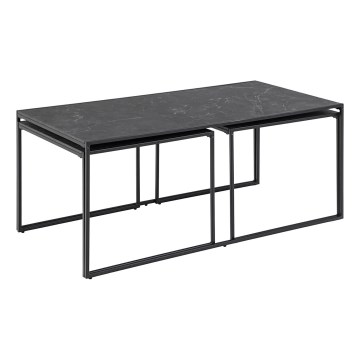 Set of coffee tables ALMA 3 pcs anthracite