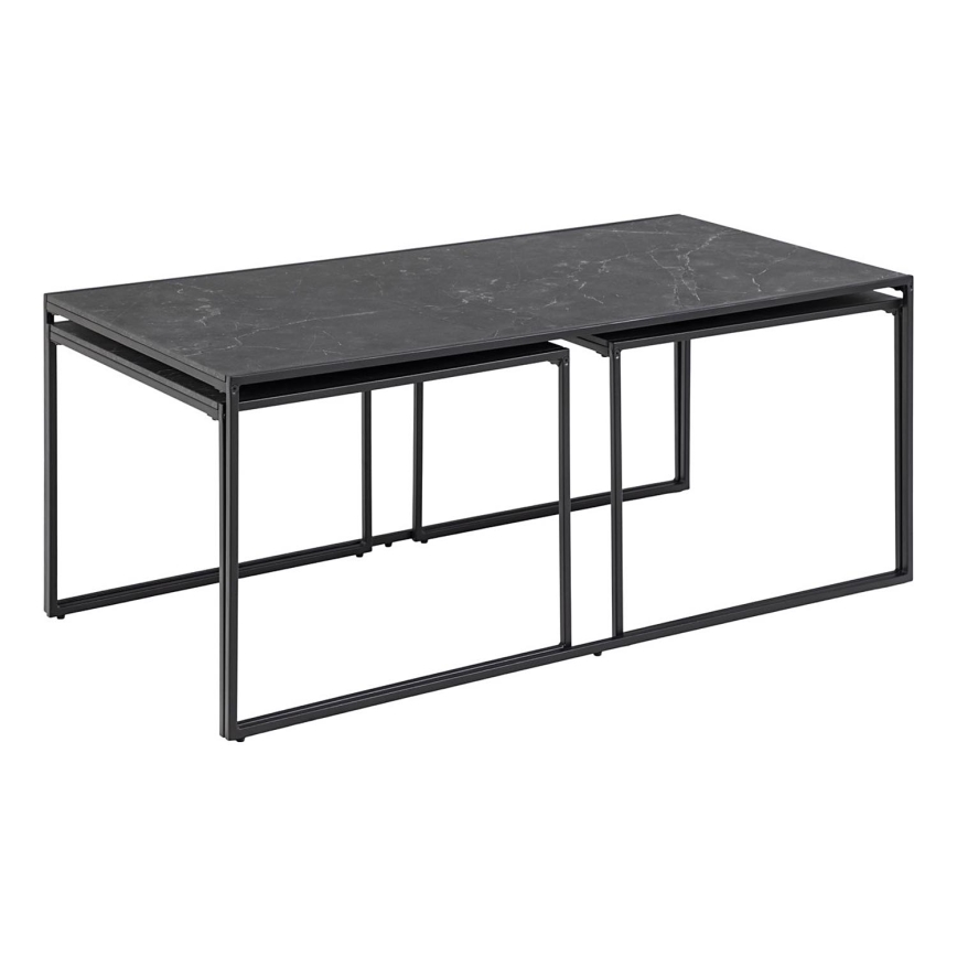 Set of coffee tables ALMA 3 pcs anthracite