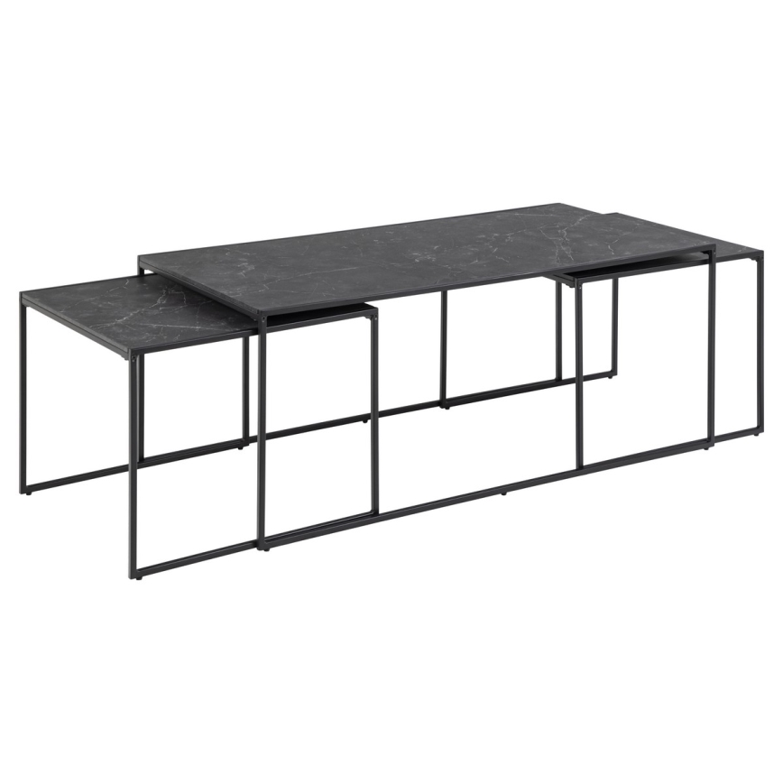 Set of coffee tables ALMA 3 pcs anthracite