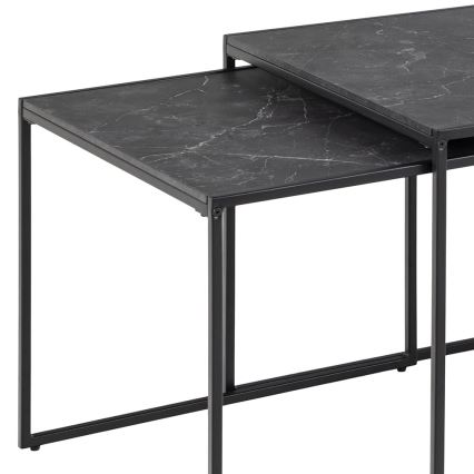 Set of coffee tables ALMA 3 pcs anthracite