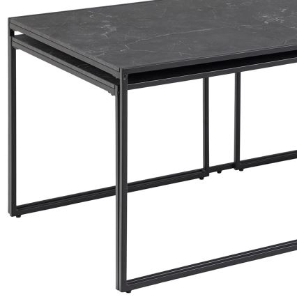 Set of coffee tables ALMA 3 pcs anthracite