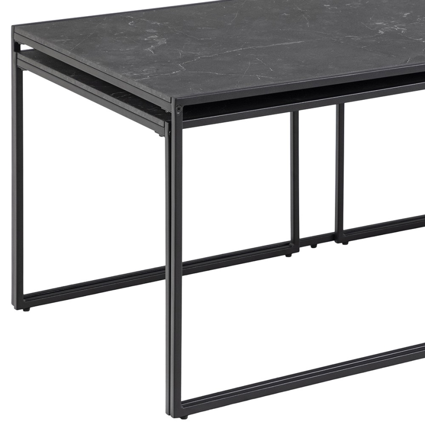 Set of coffee tables ALMA 3 pcs anthracite