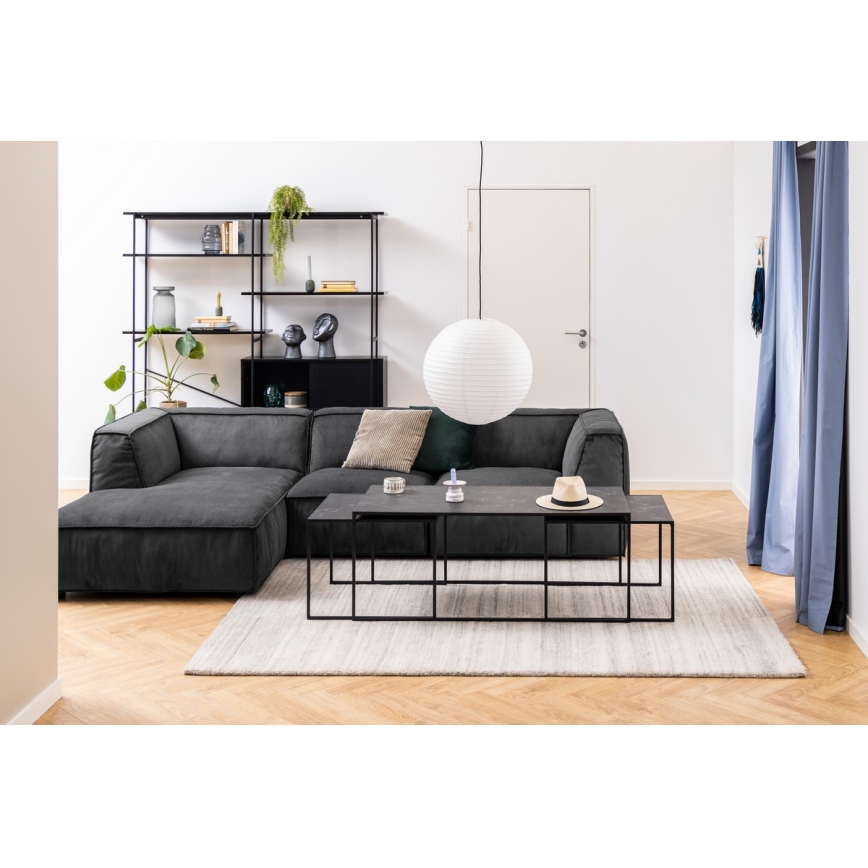 Set of coffee tables ALMA 3 pcs anthracite