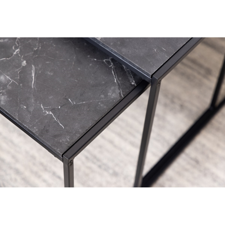 Set of coffee tables ALMA 3 pcs anthracite