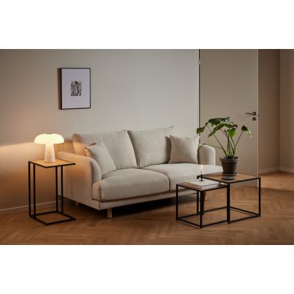 Set of coffee tables SARON 2 pcs oak/black