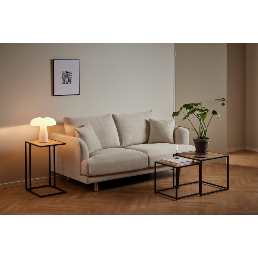 Set of coffee tables SARON 2 pcs oak/black