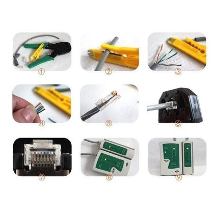 Set of tools for installing UTP networks 9 pcs