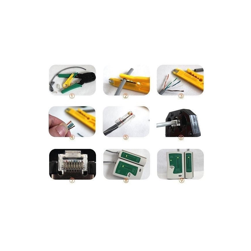Set of tools for installing UTP networks 9 pcs