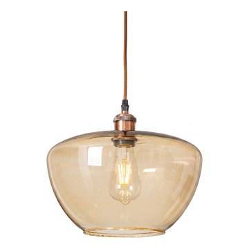SEVENTIES cord-hung pendant light E27/60W/230V smoked/brown