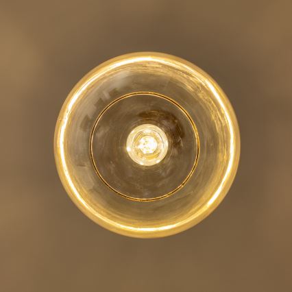 SEVENTIES cord-hung pendant light E27/60W/230V smoked/brown