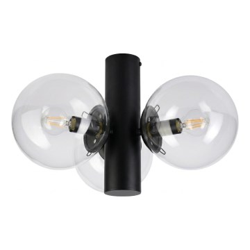 SFERIO Ceiling Light 3x E14/5W/230V Black/Clear