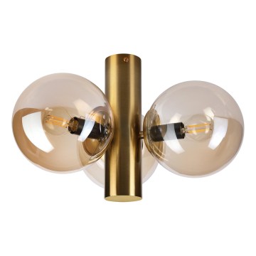 SFERIO Ceiling Light 3xE14/5W/230V, Brass/Smoky Beige