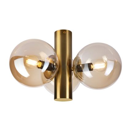 SFERIO Ceiling Light 3xE14/5W/230V, Brass/Smoky Beige