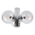 SFERIO Ceiling Light 3xE14/5W/230V, Polished Chrome/Clear