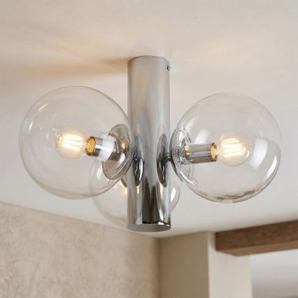 SFERIO Ceiling Light 3xE14/5W/230V, Polished Chrome/Clear