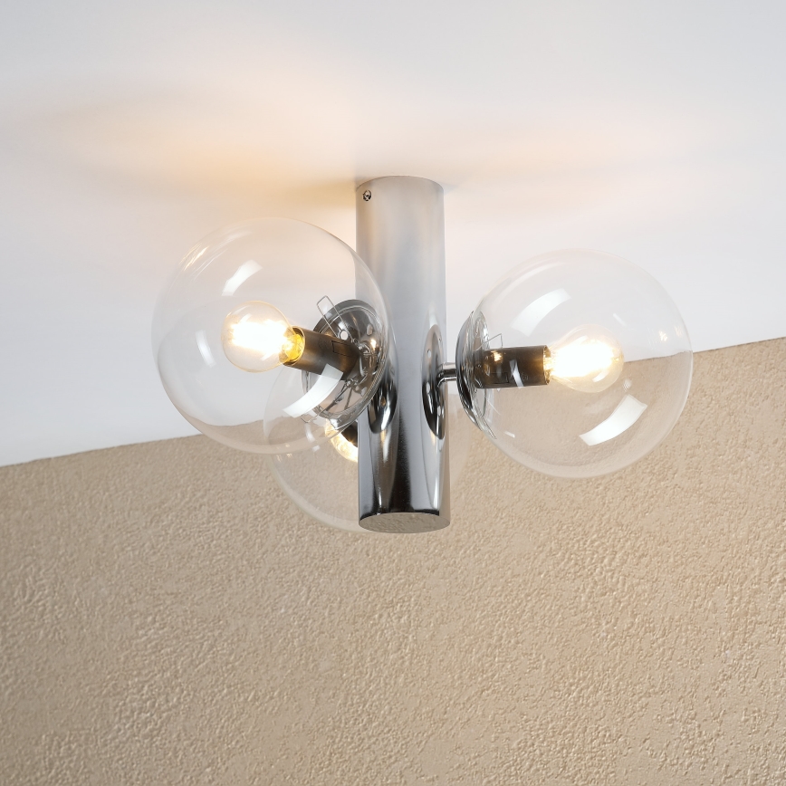 SFERIO Ceiling Light 3xE14/5W/230V, Polished Chrome/Clear