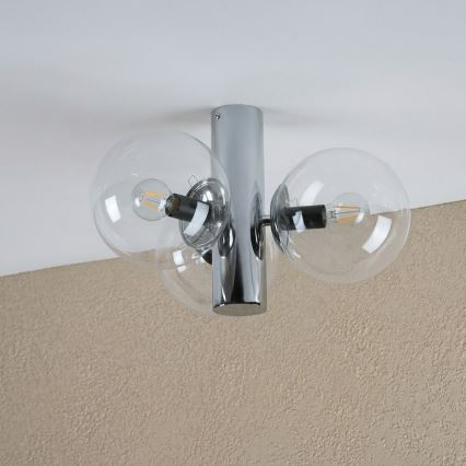 SFERIO Ceiling Light 3xE14/5W/230V, Polished Chrome/Clear
