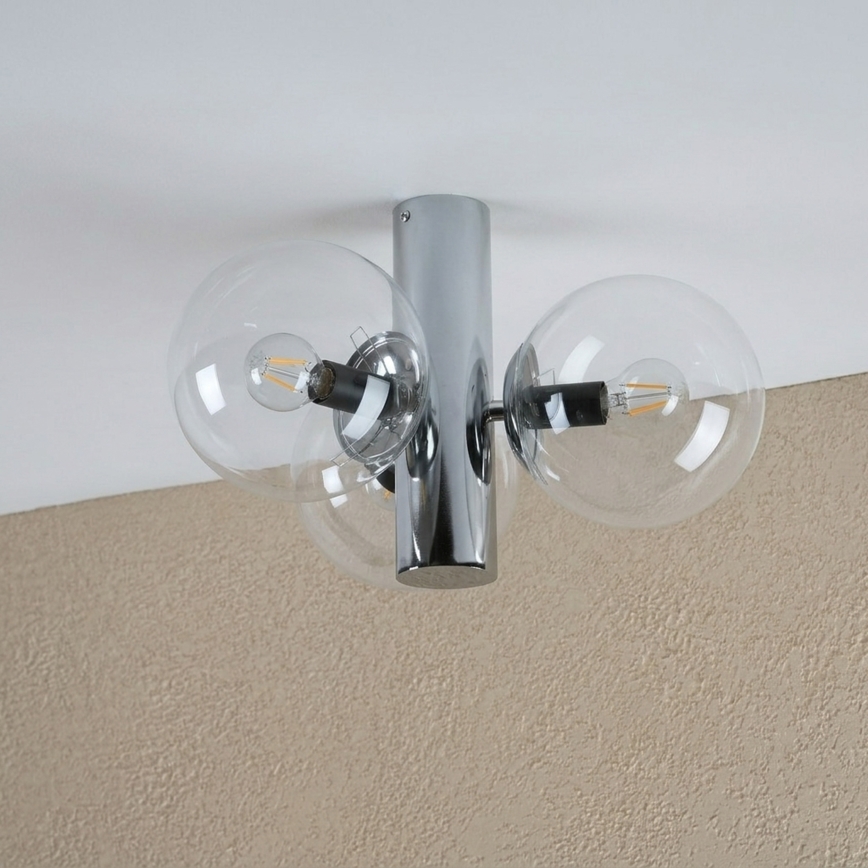 SFERIO Ceiling Light 3xE14/5W/230V, Polished Chrome/Clear