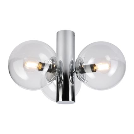 SFERIO Ceiling Light 3xE14/5W/230V, Polished Chrome/Clear