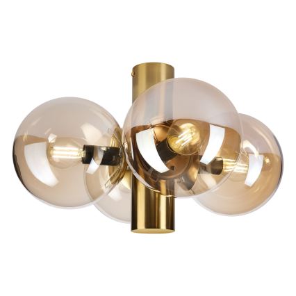 SFERIO ceiling light 4xE14/5W/230V brass/smoky beige