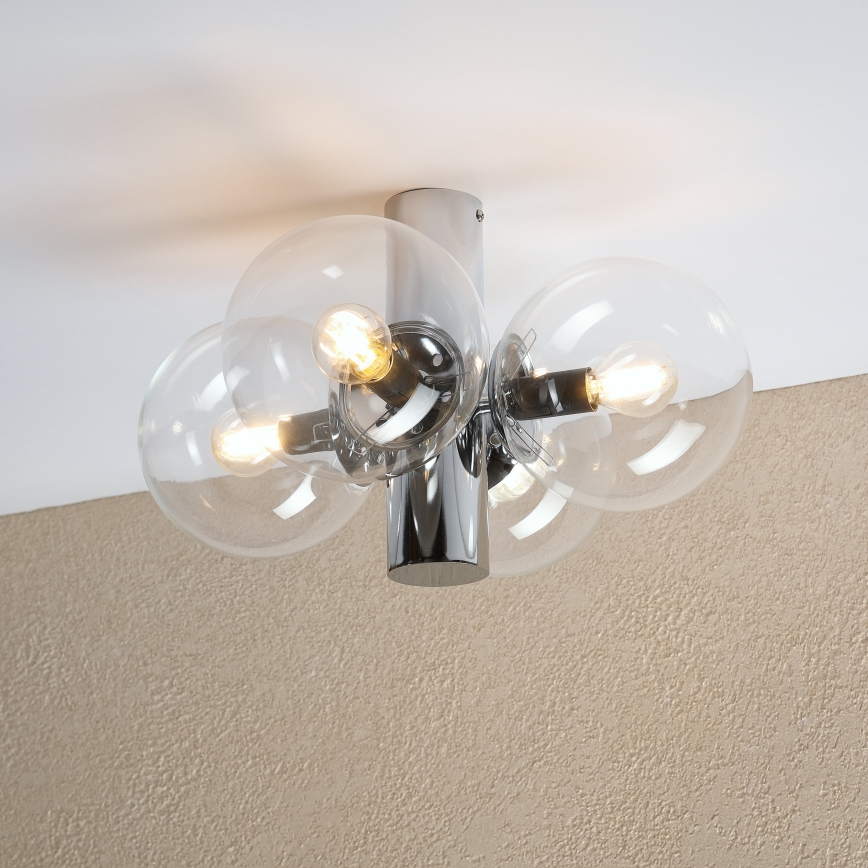 SFERIO Ceiling light 4xE14/5W/230V polished chrome/clear