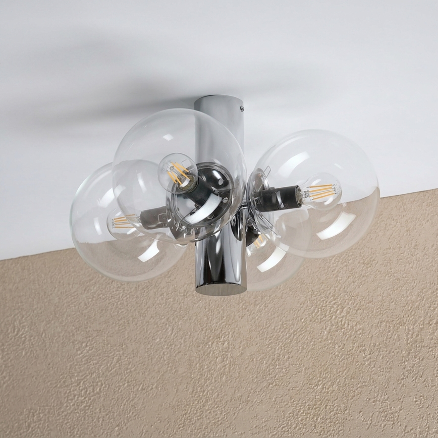 SFERIO Ceiling light 4xE14/5W/230V polished chrome/clear