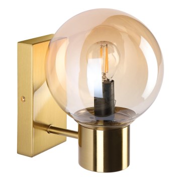 SFERIO Wall Lamp 1x E14/5W/230V, Brass/Smoky Beige
