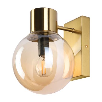 SFERIO Wall Lamp 1x E14/5W/230V, Brass/Smoky Beige
