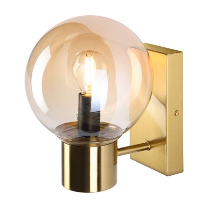 SFERIO Wall Lamp 1x E14/5W/230V, Brass/Smoky Beige