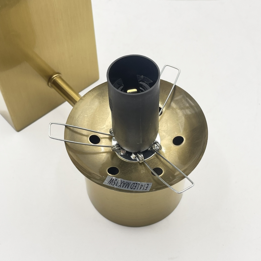SFERIO Wall Lamp 1x E14/5W/230V, Brass/Smoky Beige