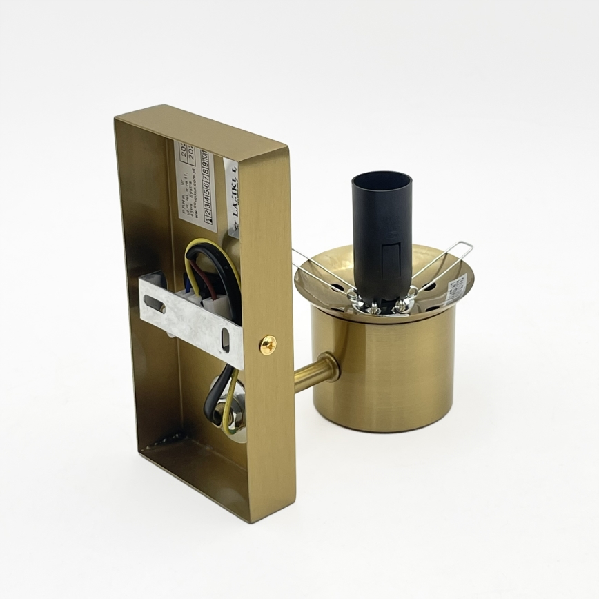 SFERIO Wall Lamp 1x E14/5W/230V, Brass/Smoky Beige