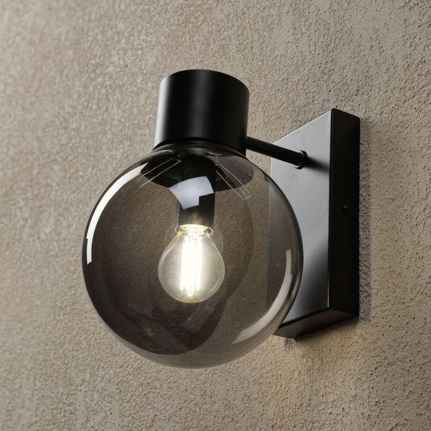 SFERIO Wall Lamp 1xE14/5W/230V Black/Smoky Black