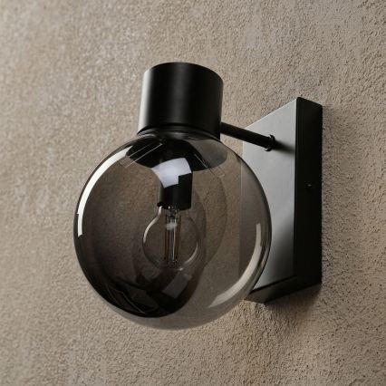 SFERIO Wall Lamp 1xE14/5W/230V Black/Smoky Black