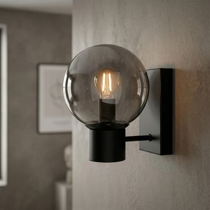 SFERIO Wall Lamp 1xE14/5W/230V Black/Smoky Black