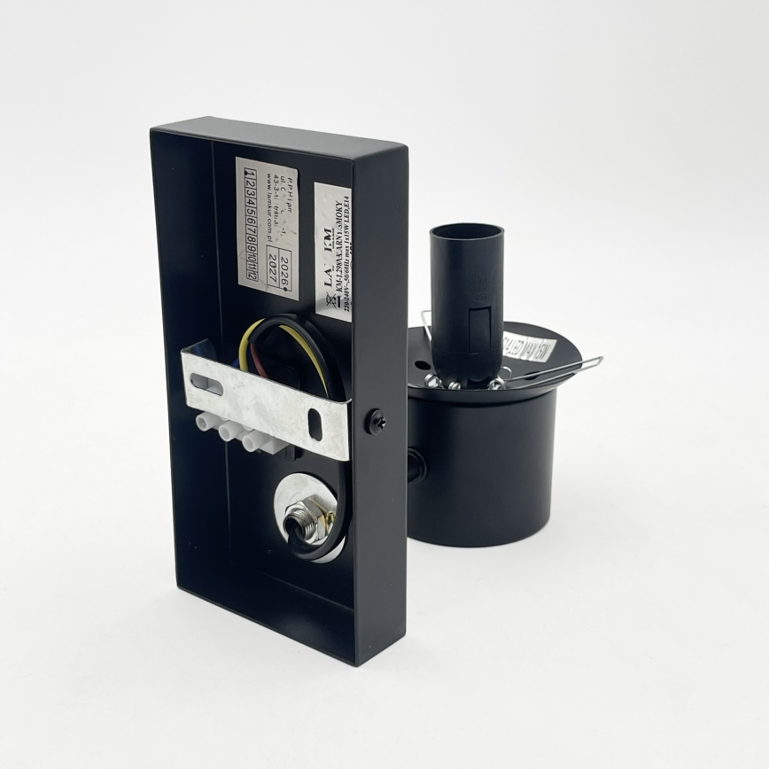 SFERIO Wall Lamp 1xE14/5W/230V Black/Smoky Black